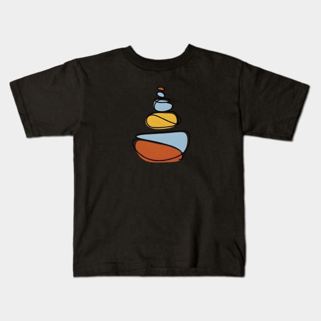 STONE ROCK BALANCING Kids T-Shirt by ThesePrints